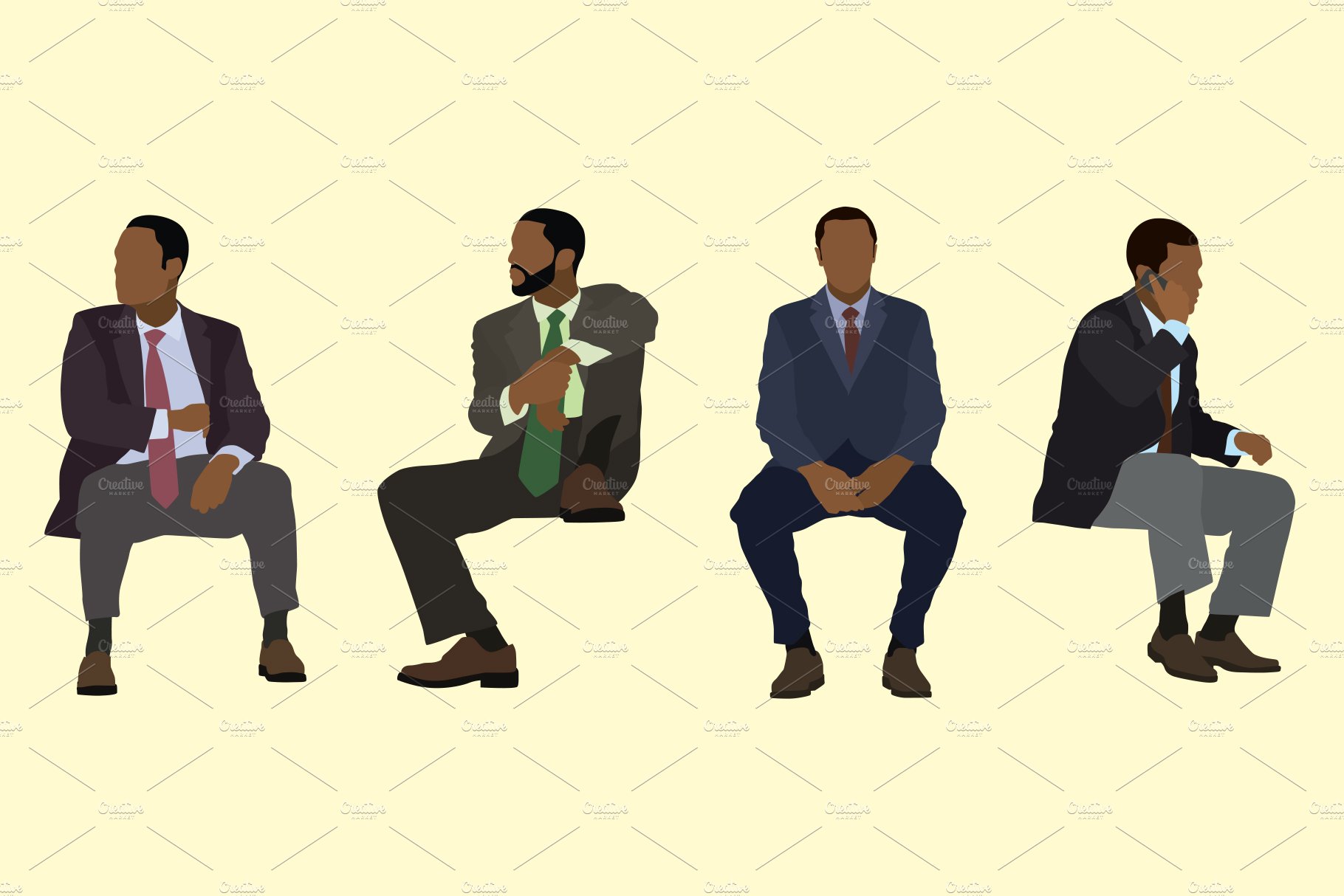 Black Businessmen Sitting cover image.