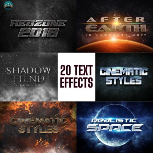20 Text effects Mockups Bundle cover image.