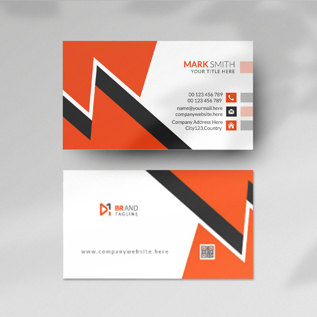 Modern and minimalist business card template cover image.