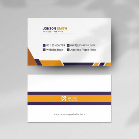 Minimalist business card template cover image.