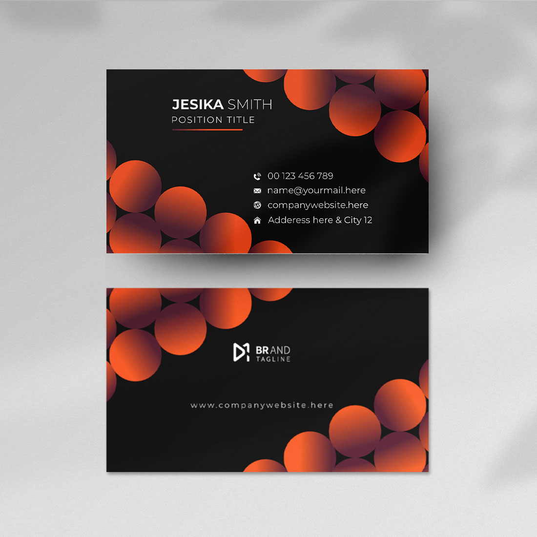 Elegant company business card template cover image.
