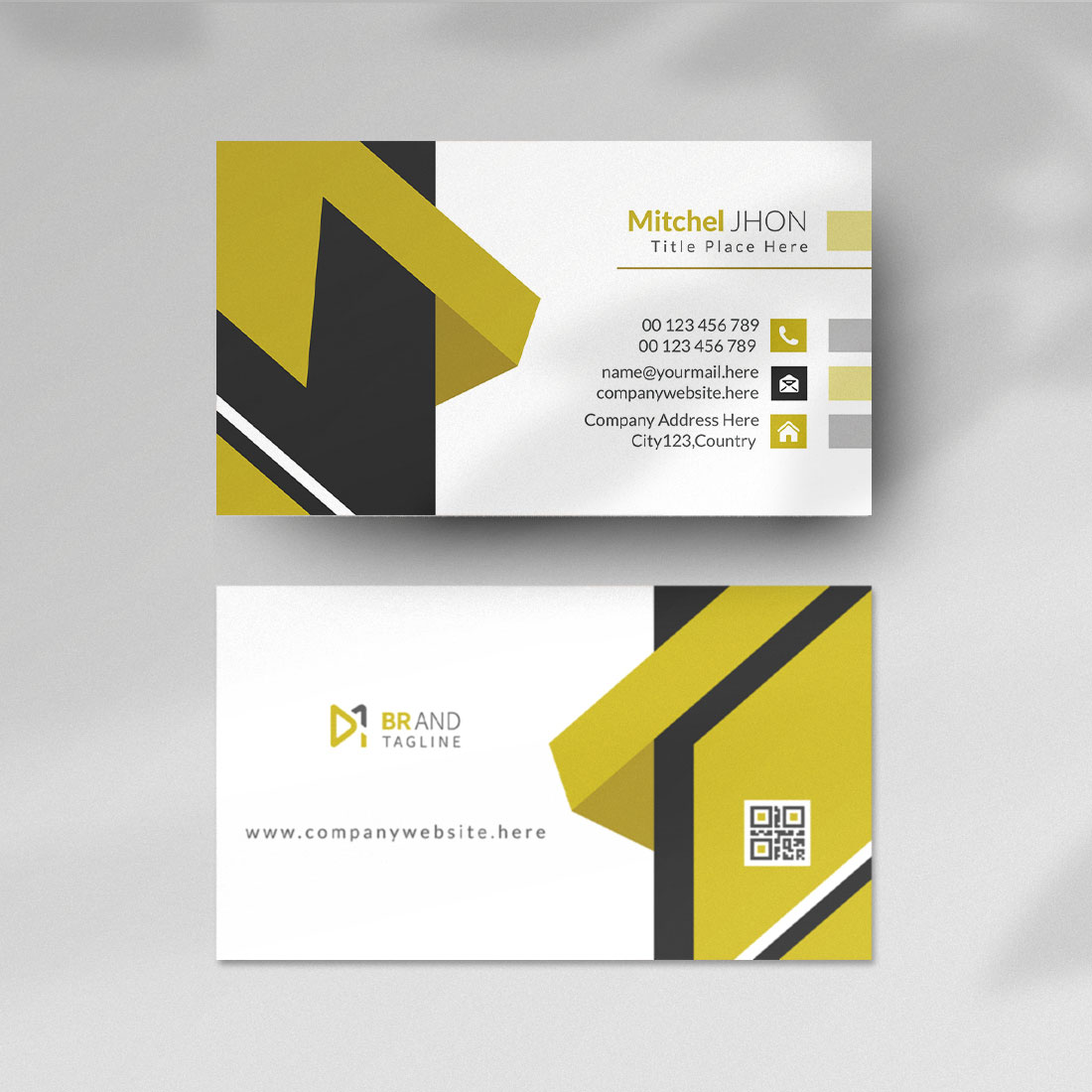 Business card design template cover image.