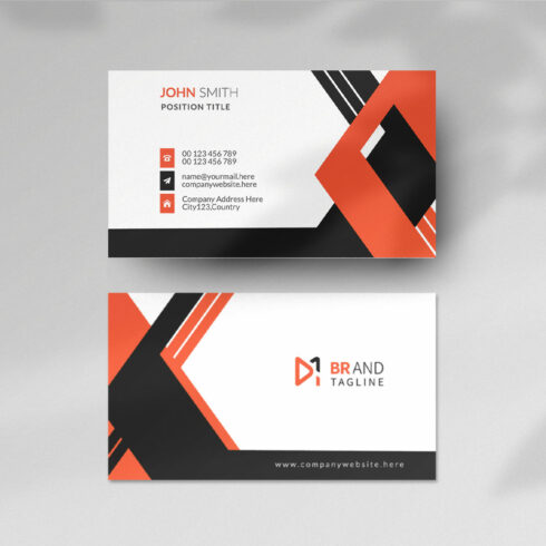 Minimalist business card design template cover image.