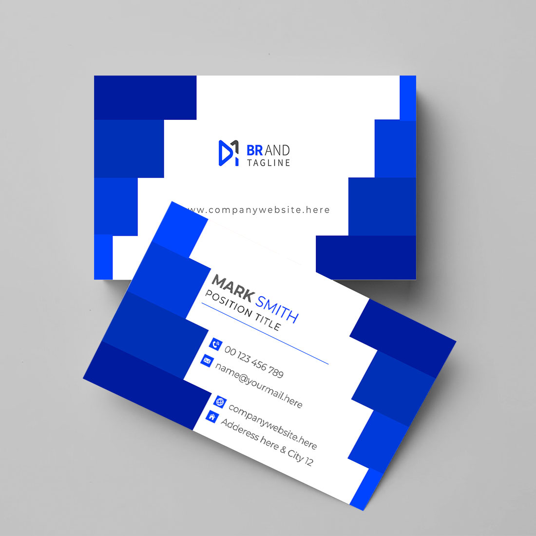 Creative and elegant company business card template preview image.