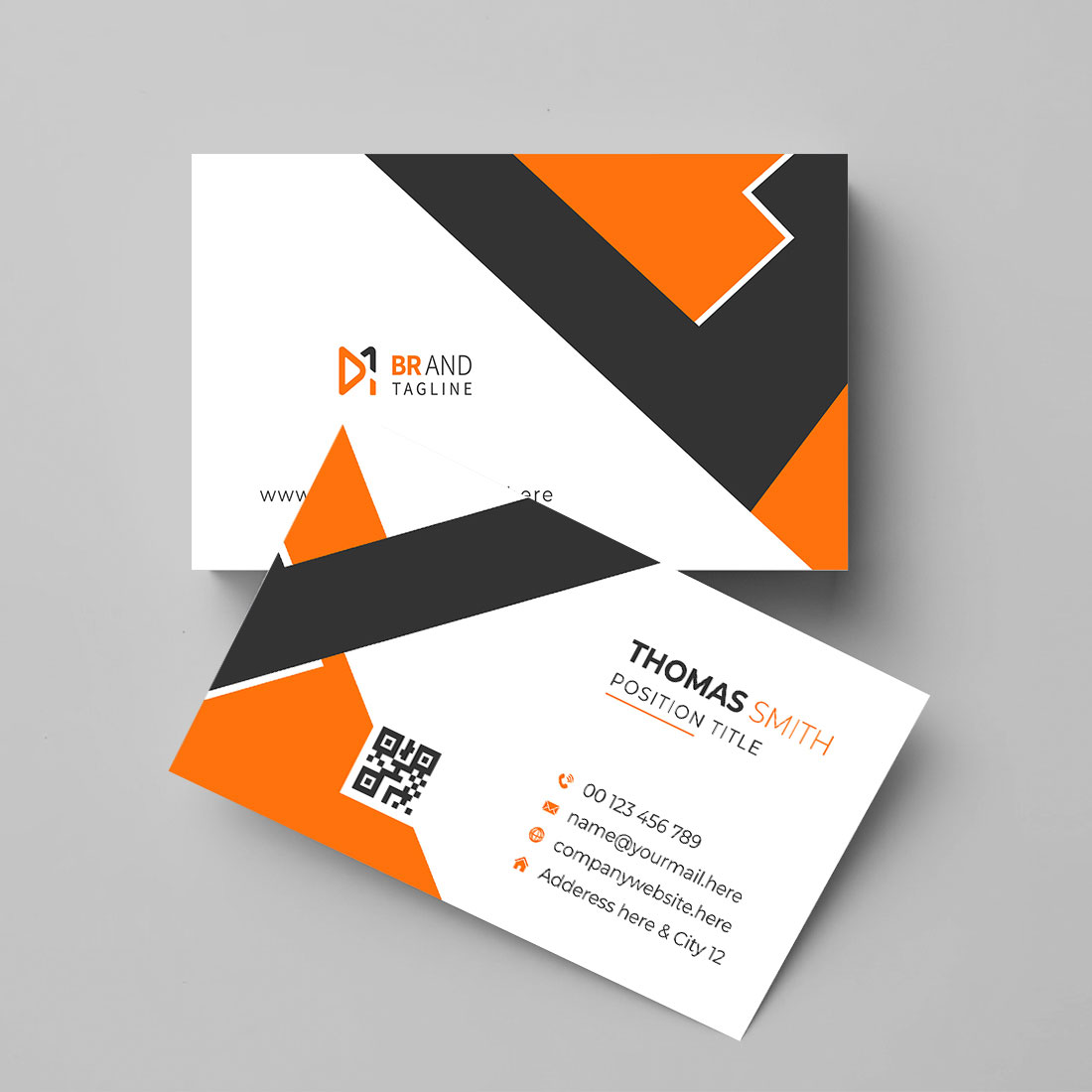 Creative business card design template preview image.