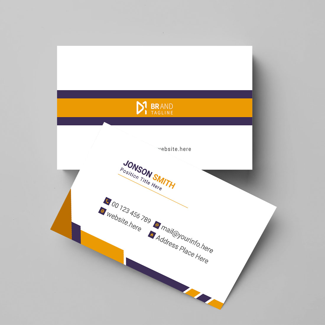 Minimalist business card template preview image.