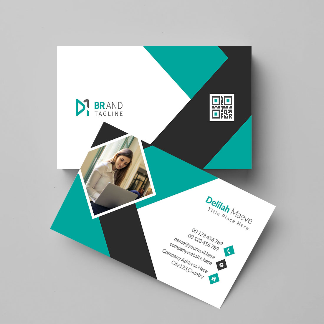 Business card template preview image.