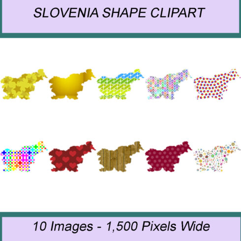 SLOVENIA SHAPE CLIPART ICONS cover image.