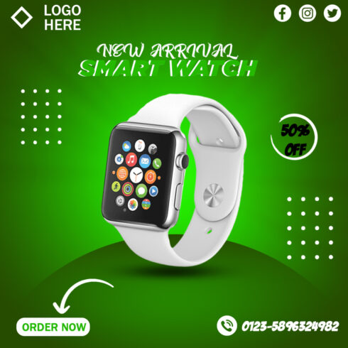 Smart Watch Social Media Post cover image.