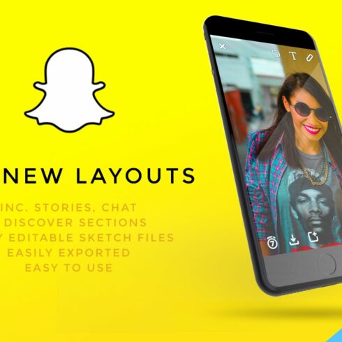 NEW Snapchat UI Kit - inc. Stories cover image.