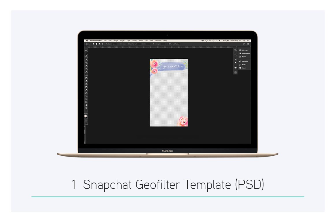 Snapchat Geofilter Template preview image.