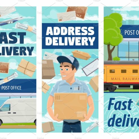 Freight and parcels, mailman cover image.
