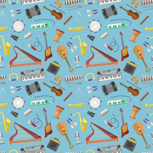 Music pattern vector. cover image.