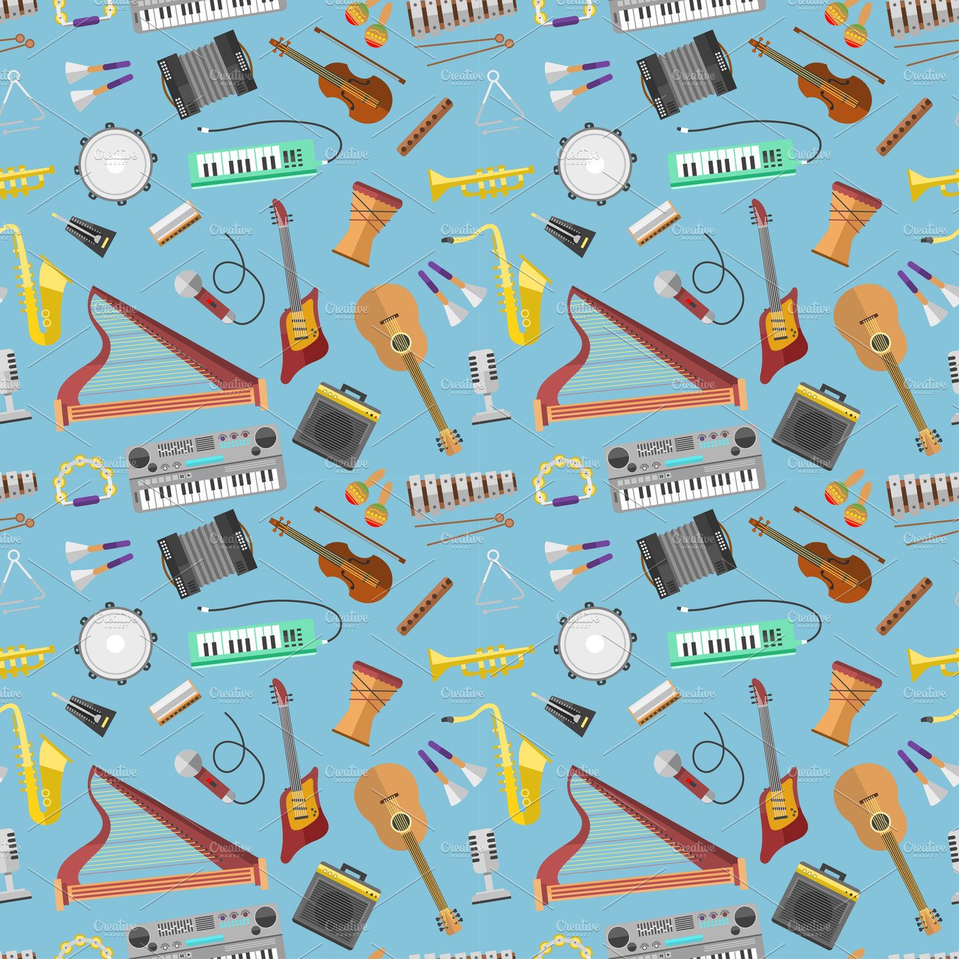 Music pattern vector. cover image.