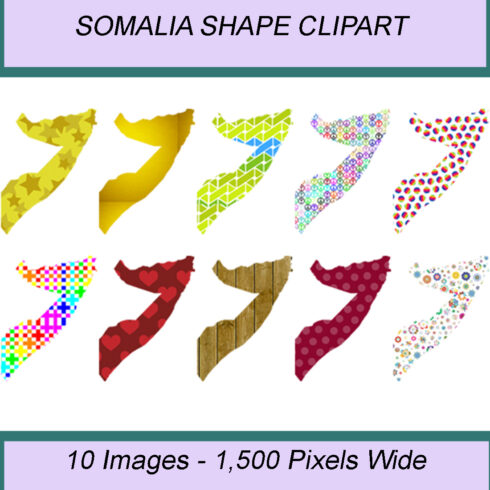 SOMALIA SHAPE CLIPART ICONS cover image.