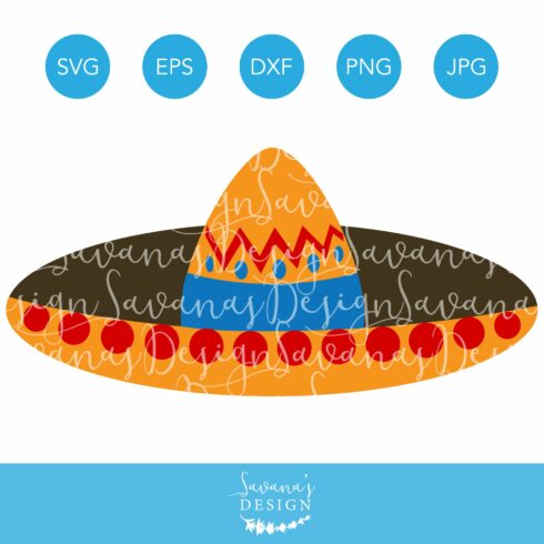 Sombrero SVG Mexican Fiesta Clipart cover image.