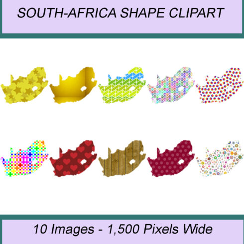 SOUTH-AFRICA SHAPE CLIPART ICONS cover image.