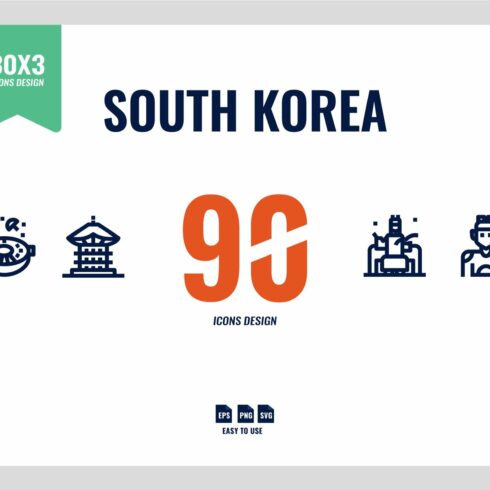 South Korea 90 Icons cover image.