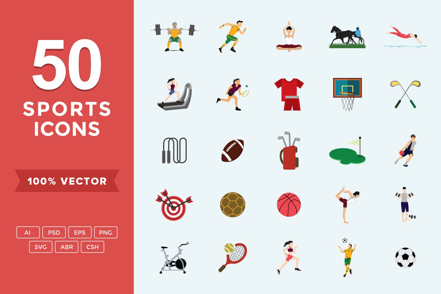 Flat Icons Sports Set cover image.