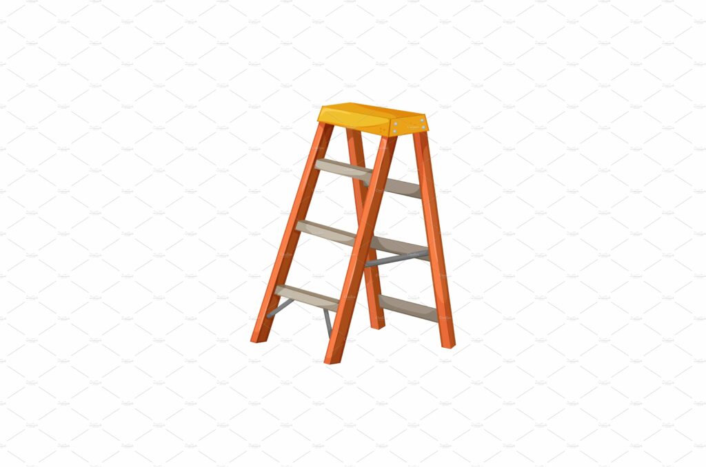 foot step ladder safety cartoon MasterBundles