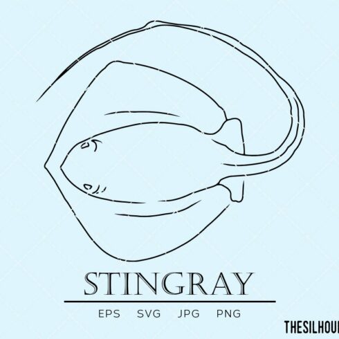 Stingray vector cut files cover image.