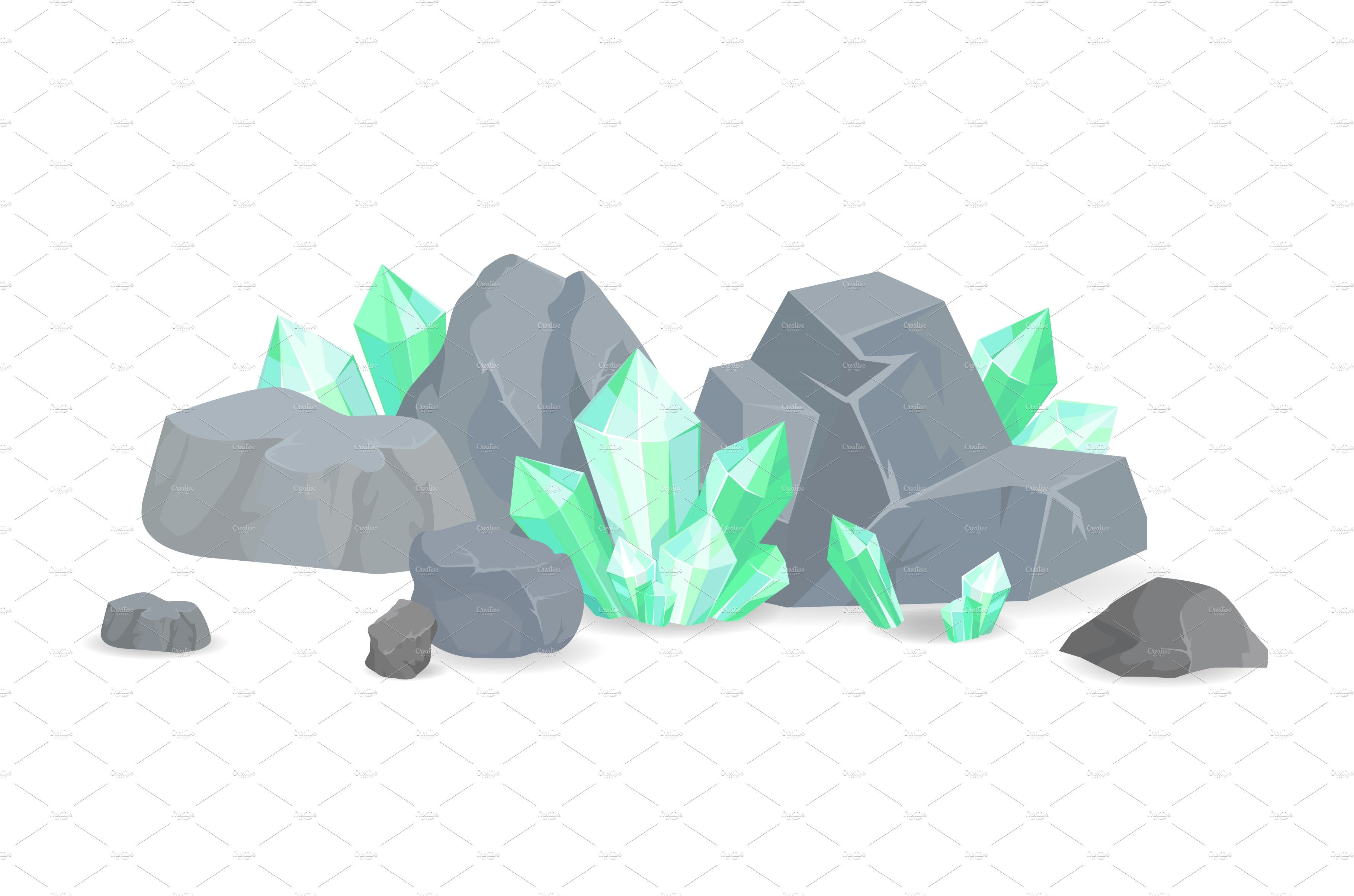 Green Crystals Among Stones cover image.