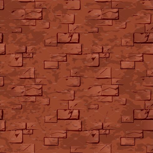Seamless texture of stone red old cover image.