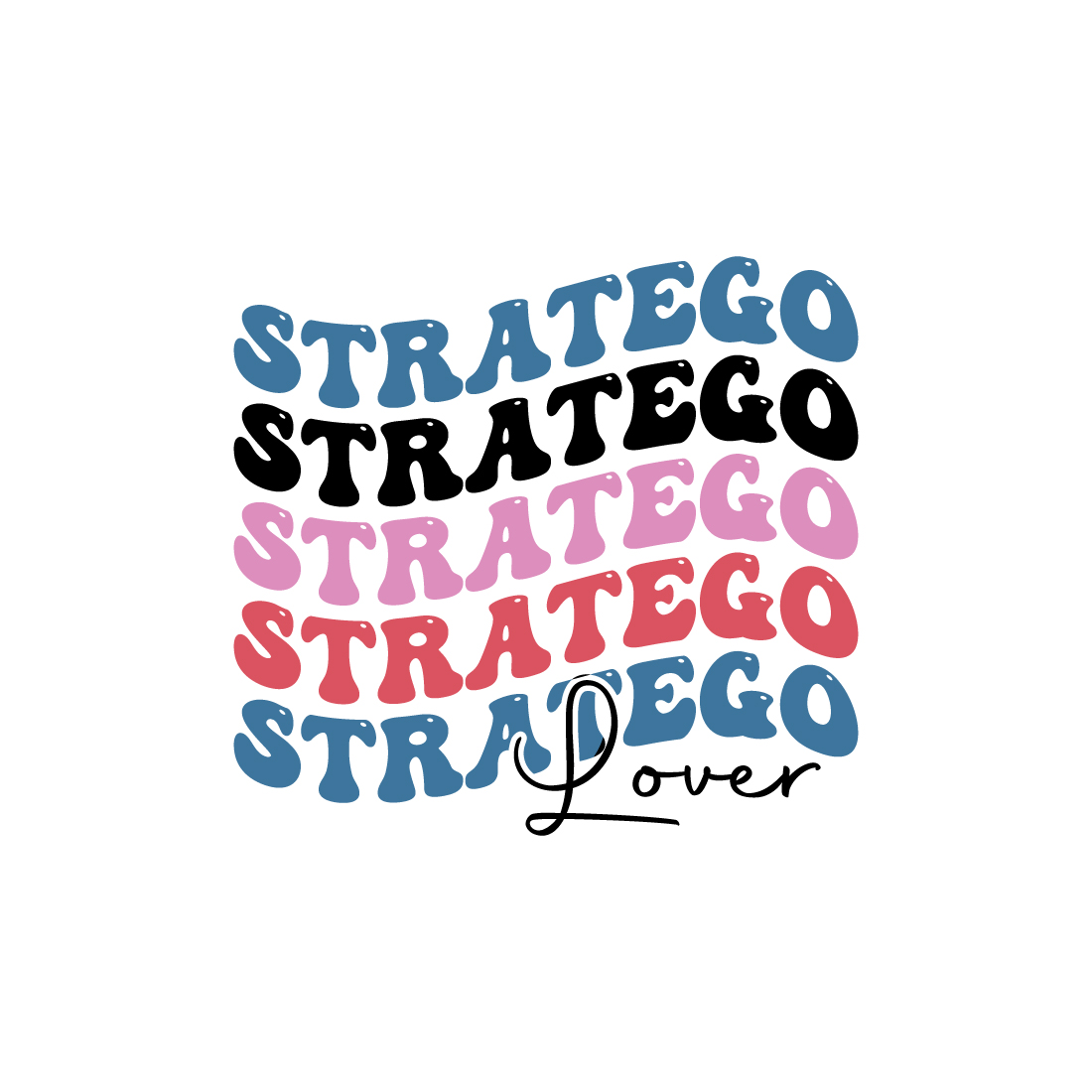 stratego lover indoor game retro typography design for t-shirts, cards, frame artwork, phone cases, bags, mugs, stickers, tumblers, print, etc preview image.