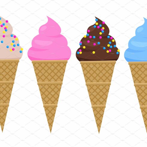 Delicious Ice Cream in Crispy Cone cover image.