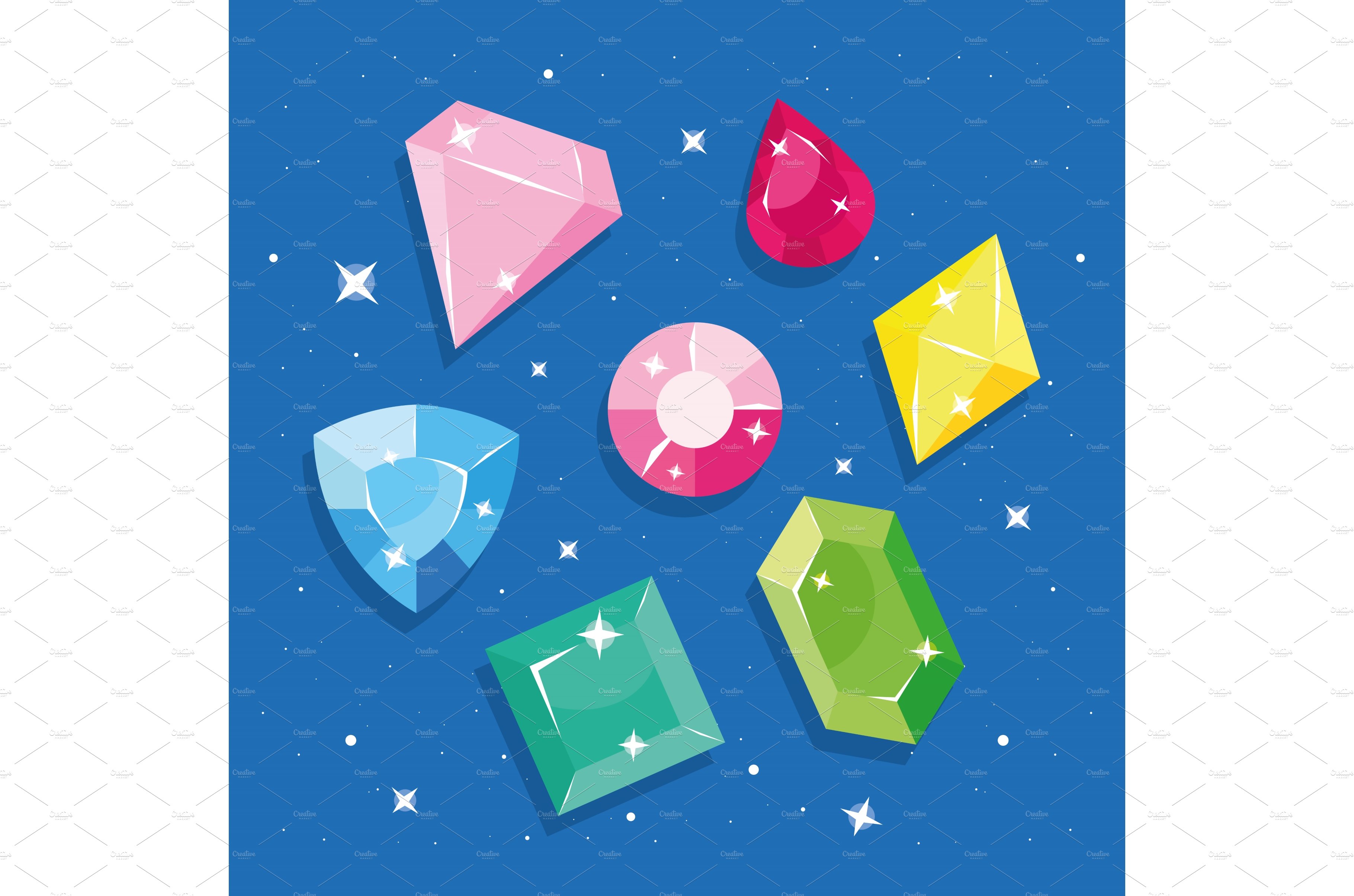 set of diamonds and gems cover image.