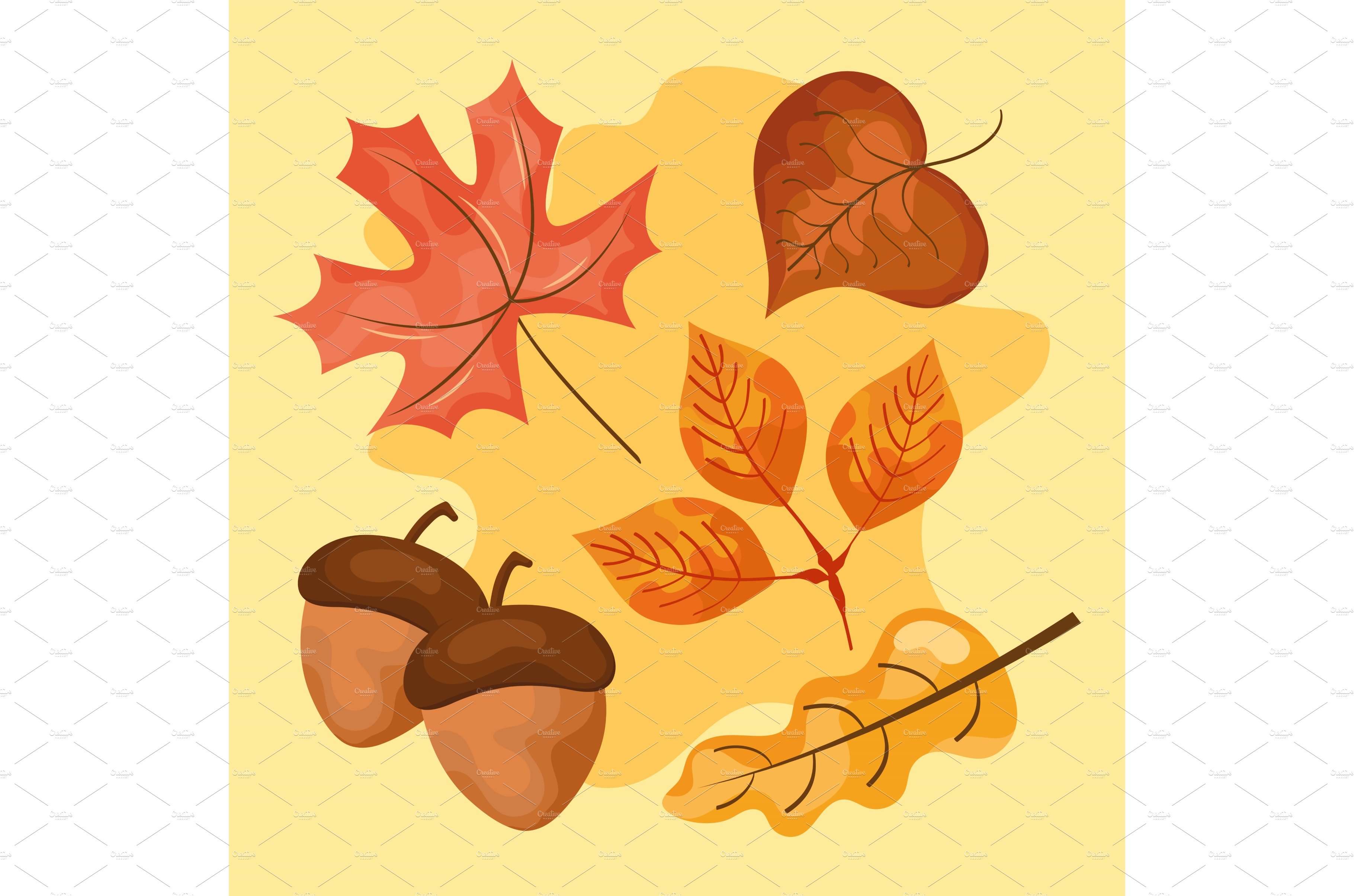 icons of autumn leaves cover image.