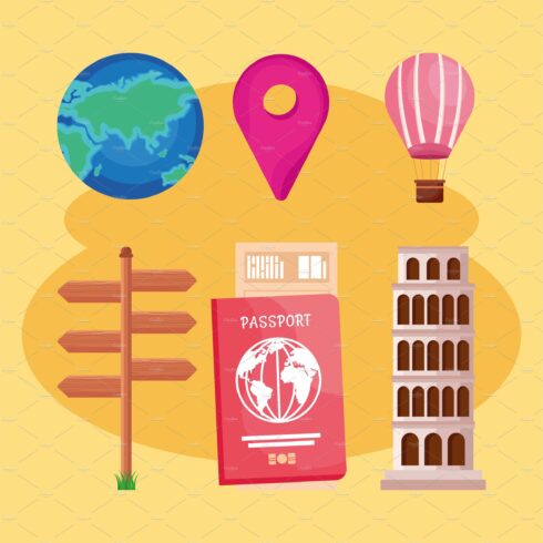 six tourism day icons cover image.