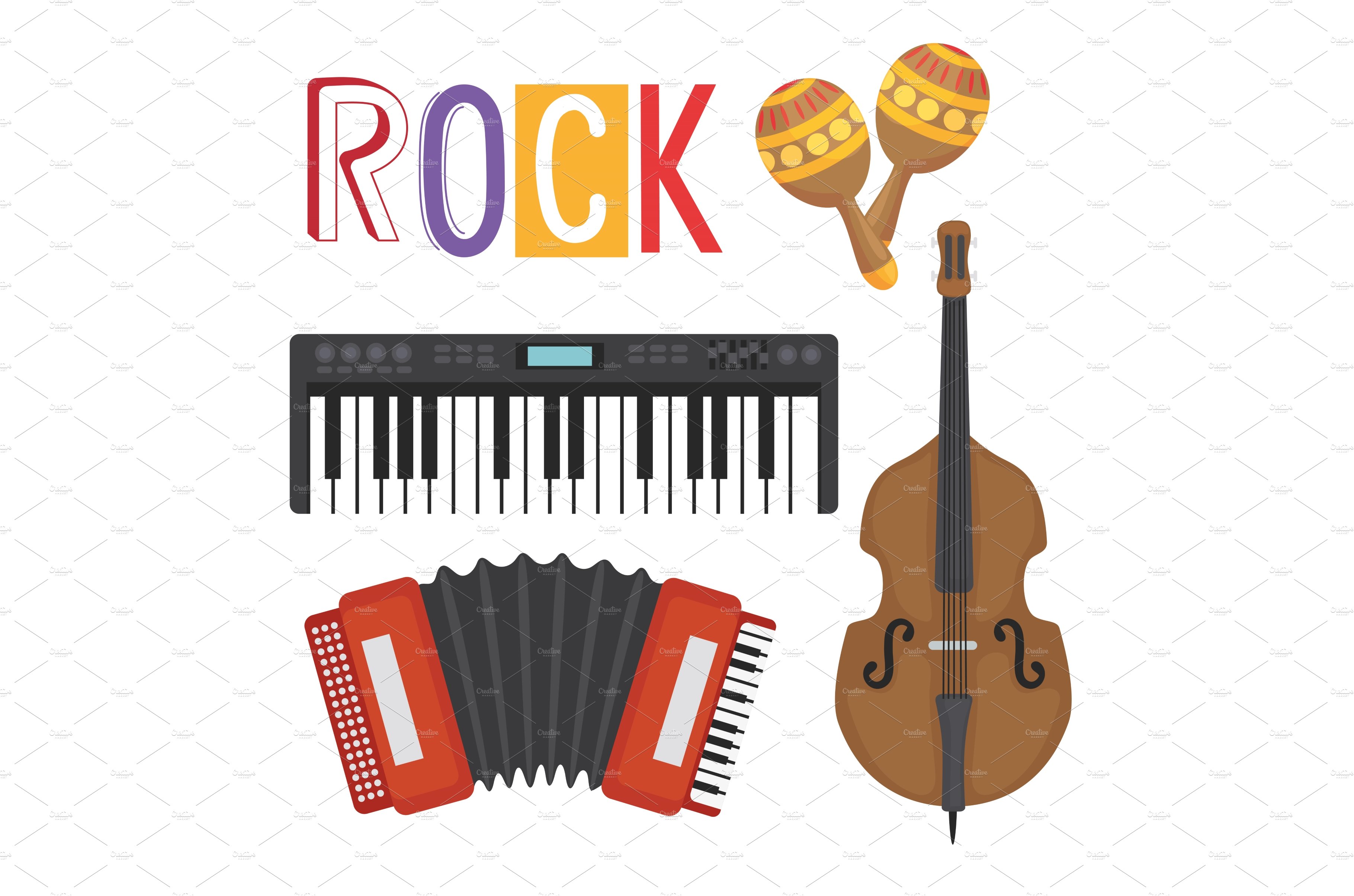 rock instrument icons cover image.