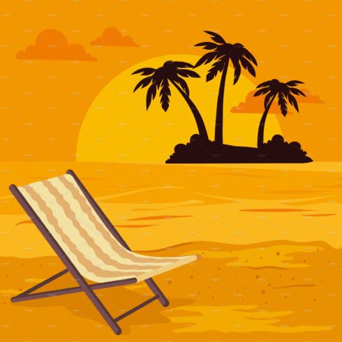 beach chair sunset cover image.