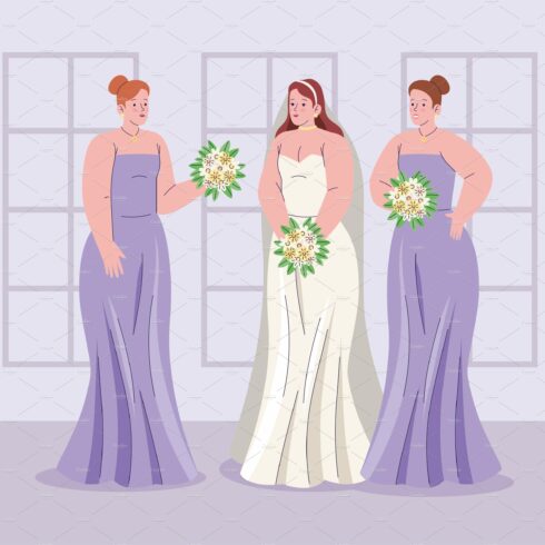 wife and two bridesmaids cover image.