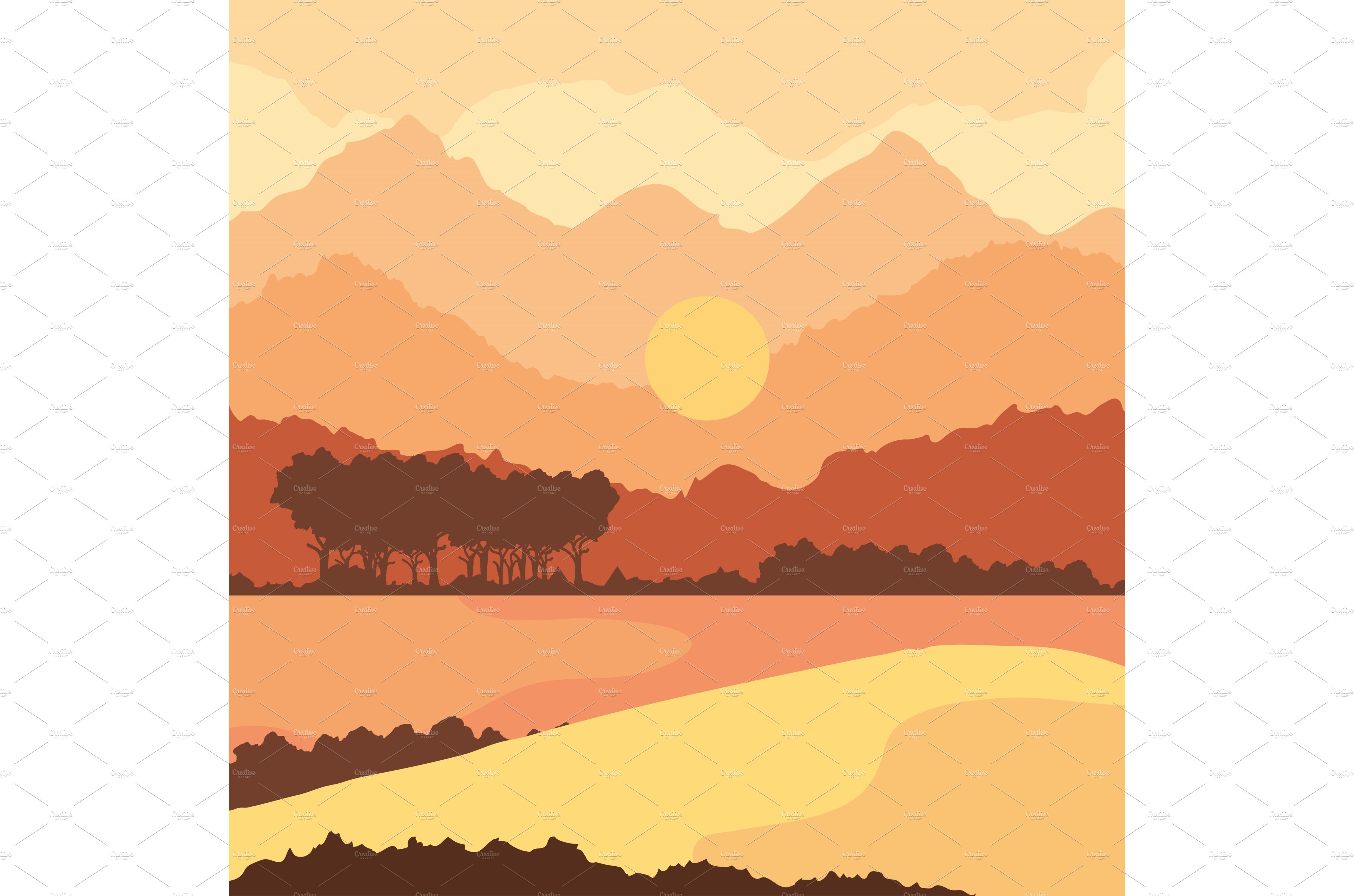 savanna sunset landscape cover image.