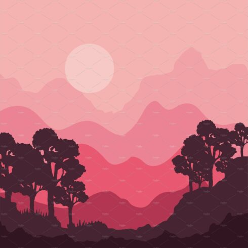 trees and sunset landscape cover image.