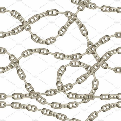 Seamless pattern with old chains. cover image.