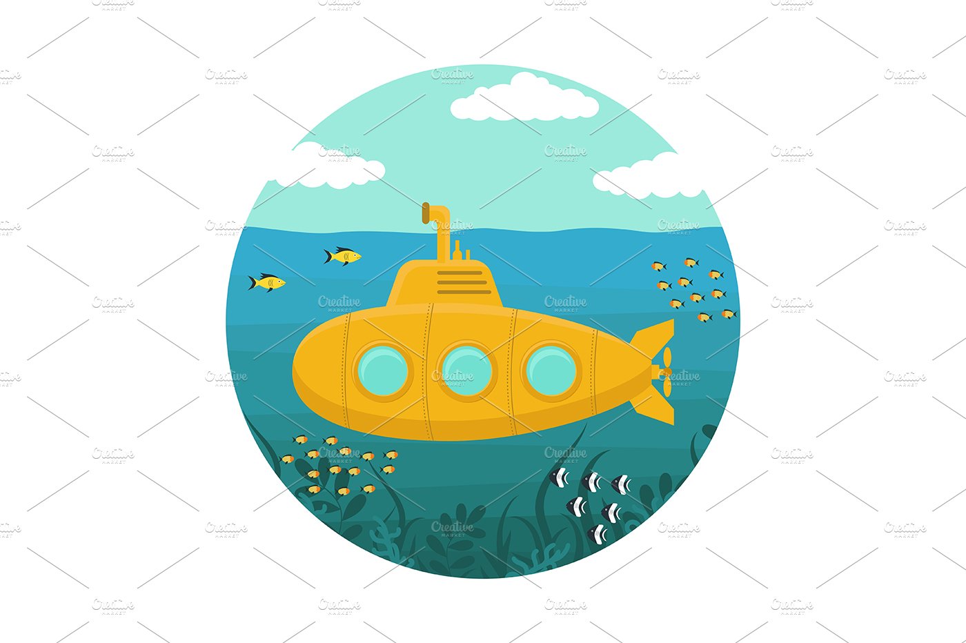 Yellow Submarine with Periscope cover image.