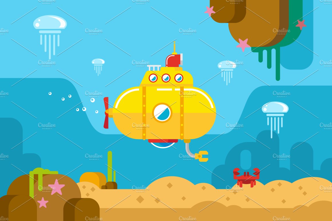 Submarine Under Water cover image.