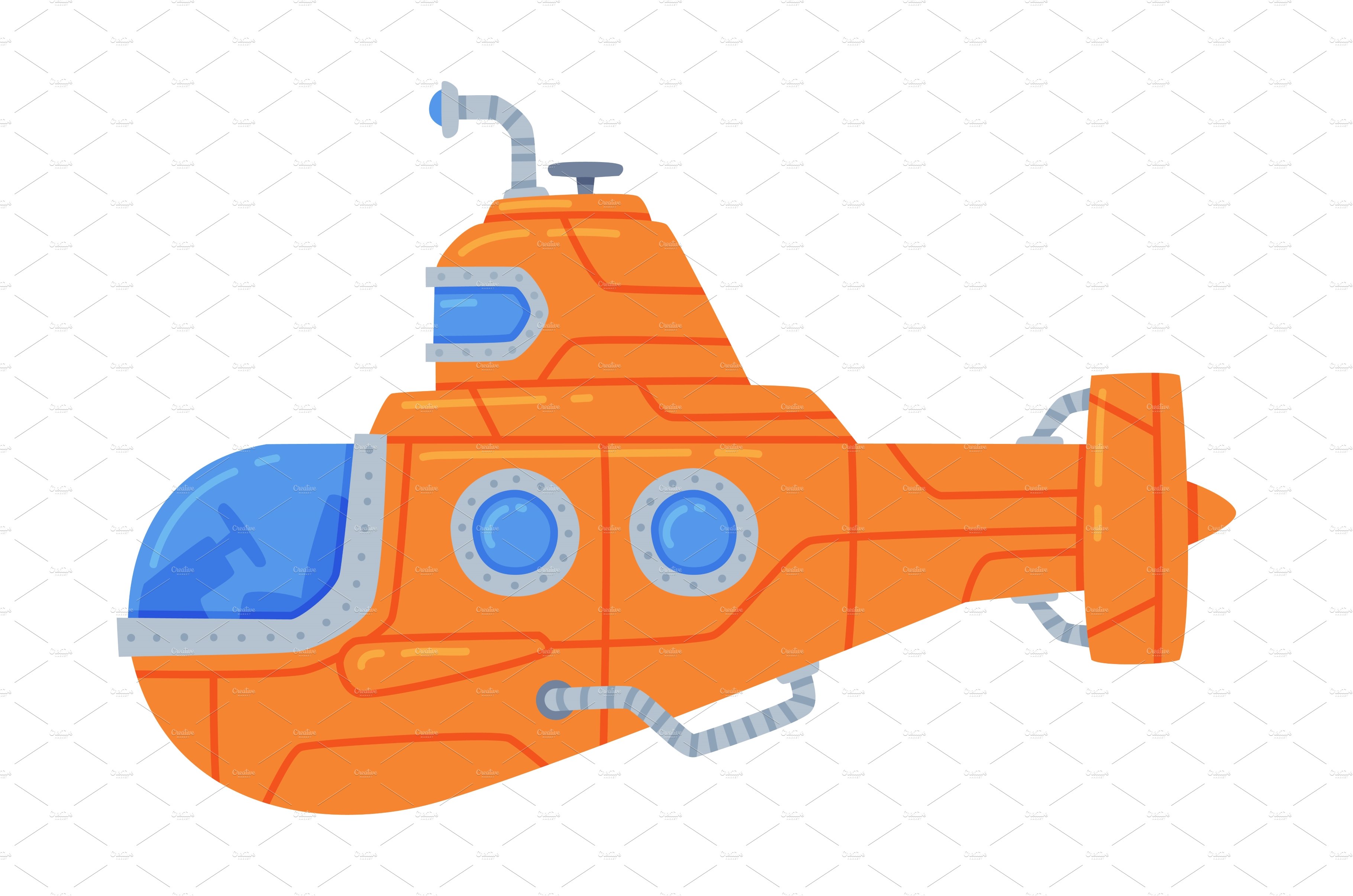 Red Submarine Watercraft Swimming cover image.