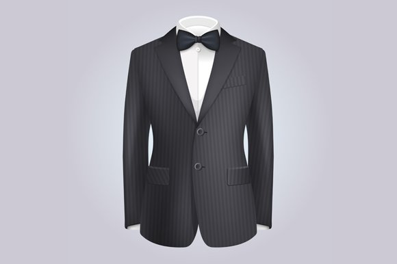 Male Clothing Dark Suit Set preview image.