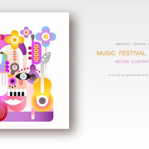 Music Festival vector design cover image.