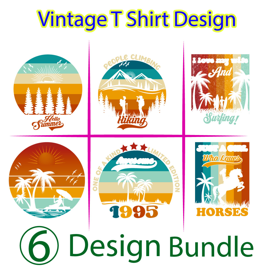 summer vintage design bundle 2 448
