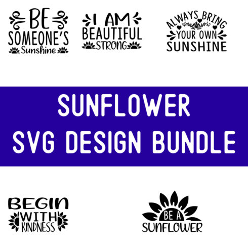 sunflower SVG Design Bundle cover image.
