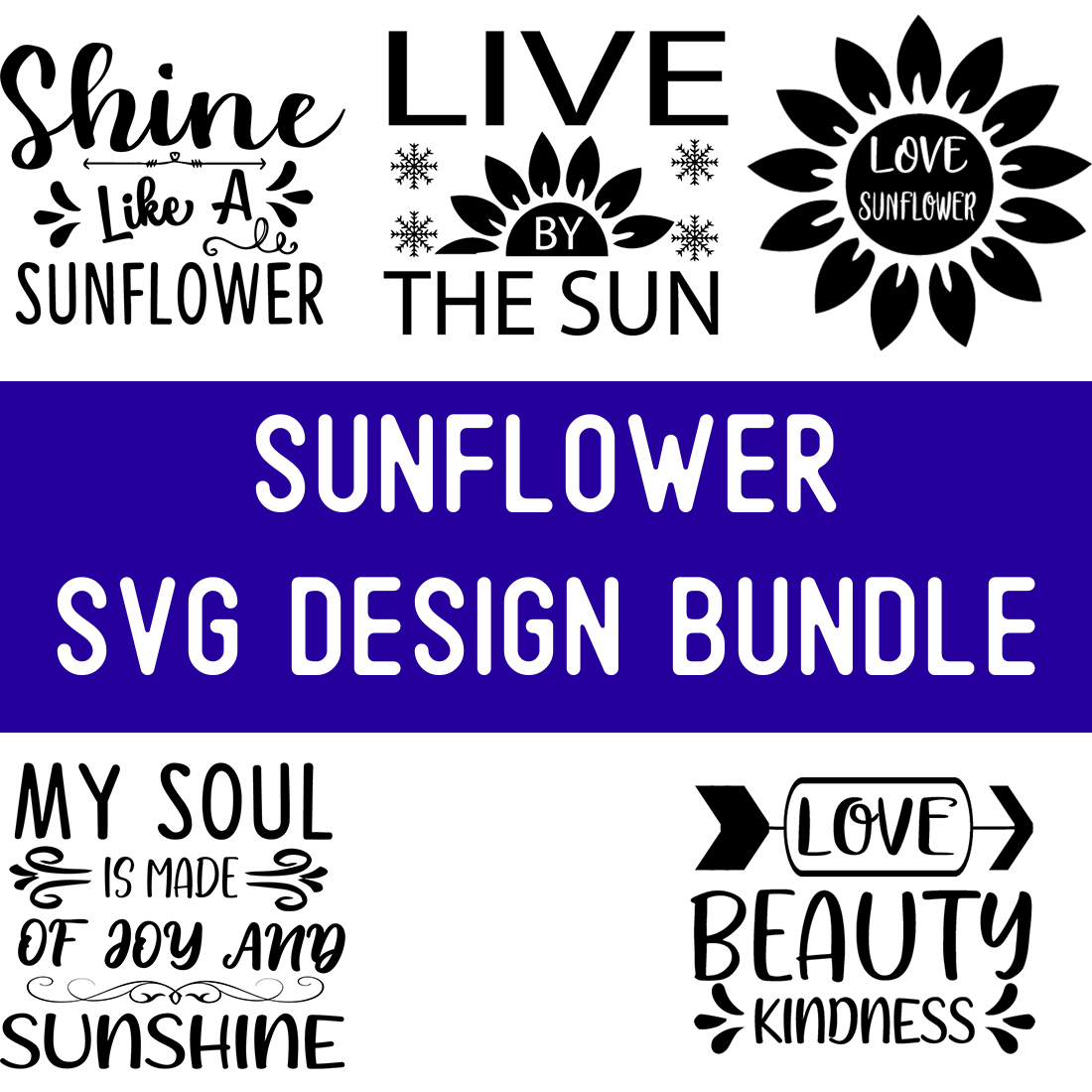 sunflower SVG Design Bundle preview image.