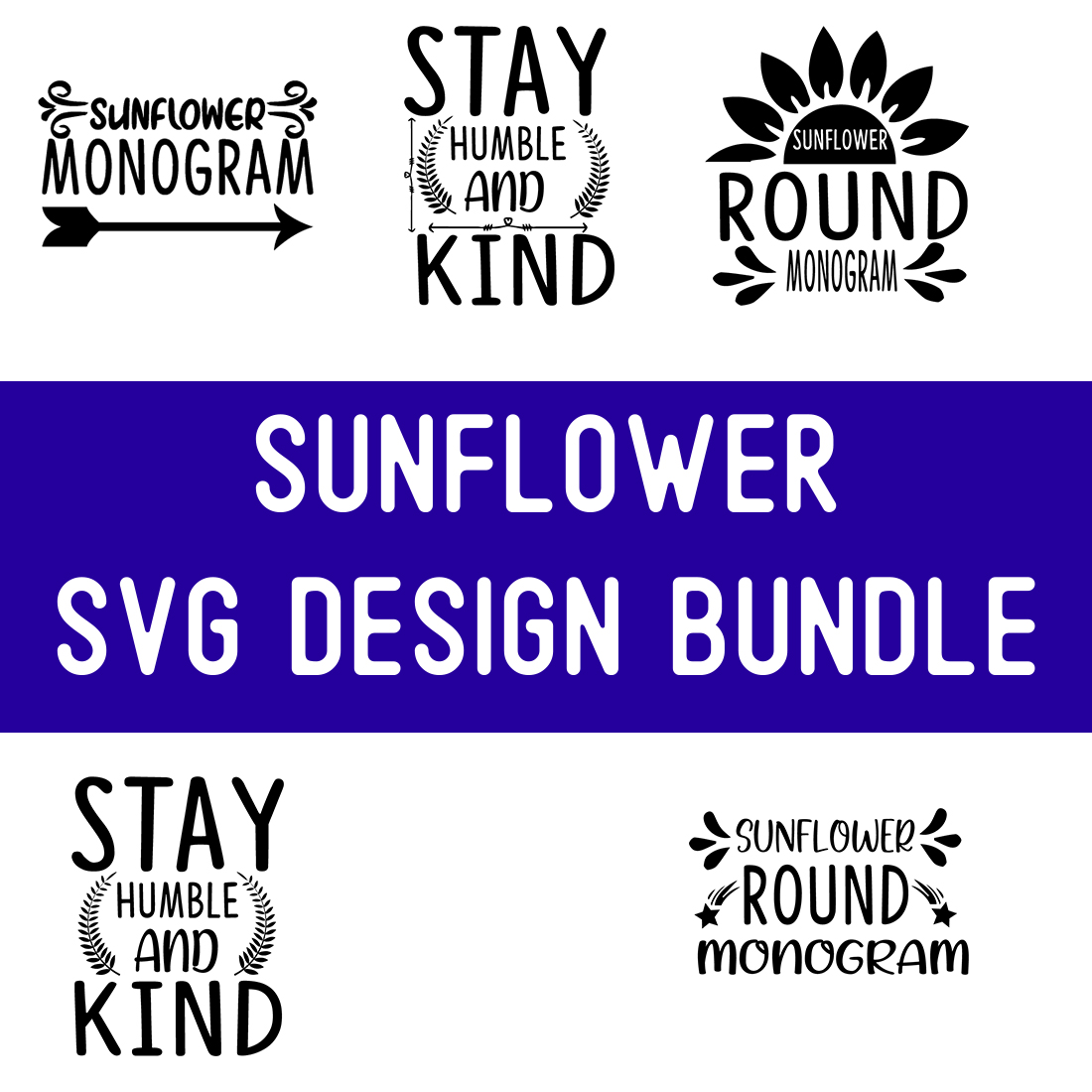 sunflower SVG Design Bundle cover image.