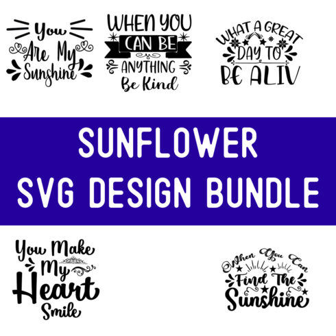 sunflower SVG Design Bundle cover image.