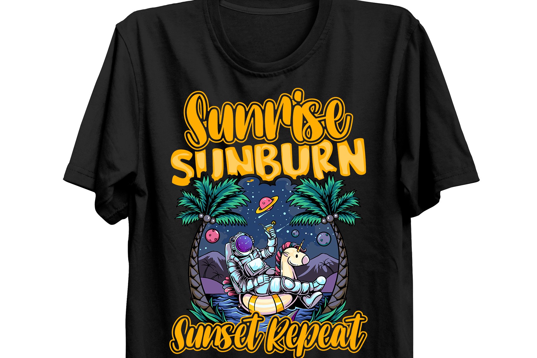 Sunrise sunburn sunset T-shirt preview image.