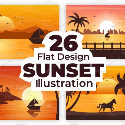 26 Sunset landscape Background cover image.